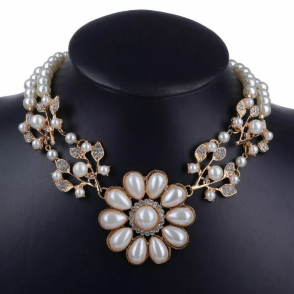 Multistrand  Pearl Statement Necklace